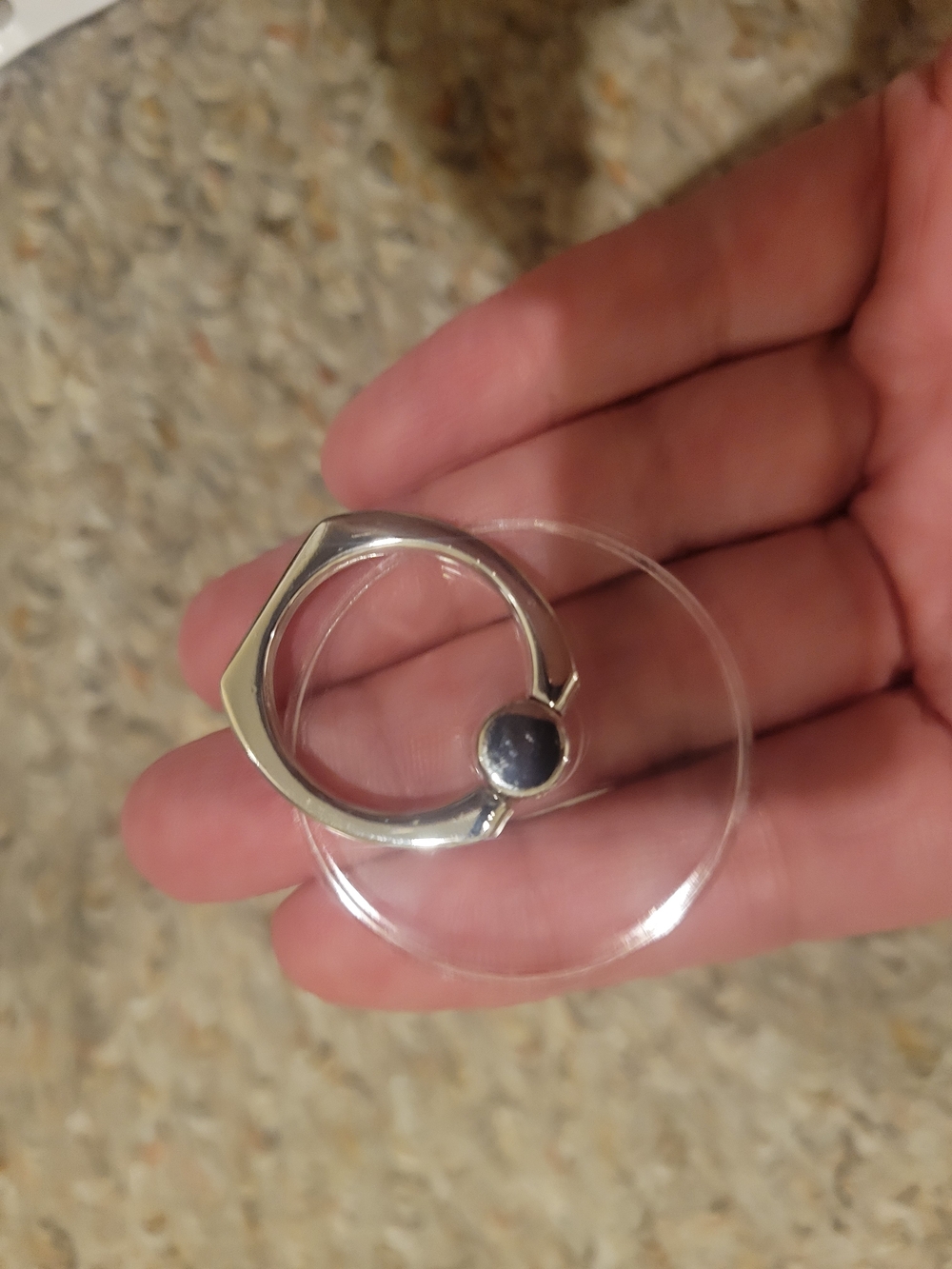 Silver Tone Clear Women’s Phone Ring Holder